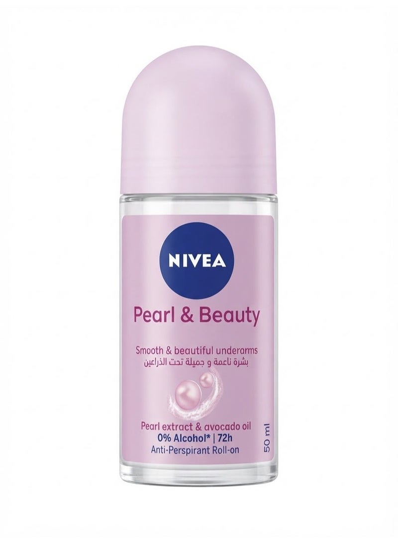 Nivea Deodorant Roll On Pearl & Beauty 50 Ml (Packaging may vary) - Image 1