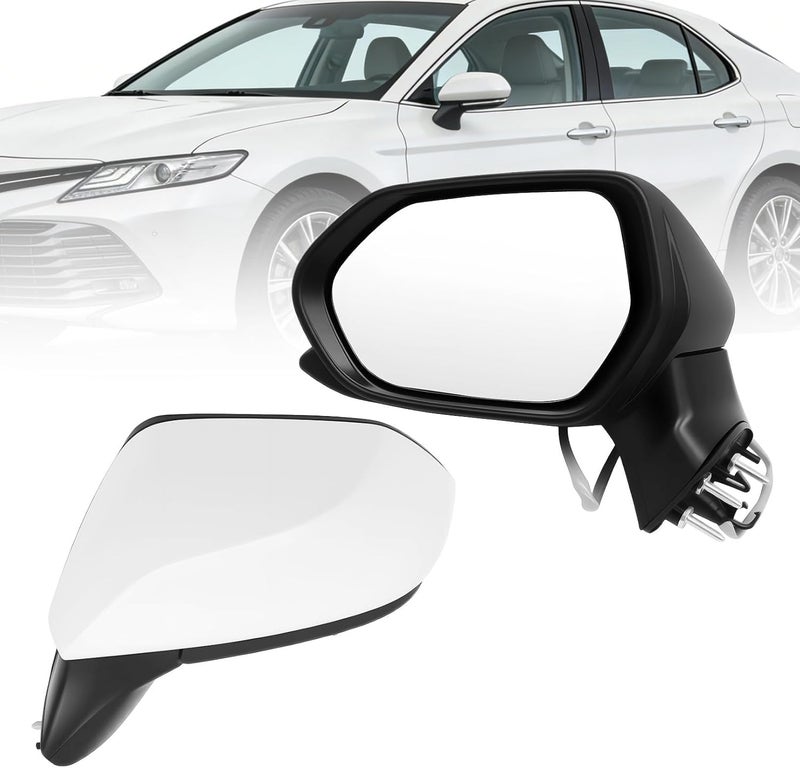 Aspaton Left Driver Side Mirror Assembly for Camry 2018-2024 with Power Glass - Image 1