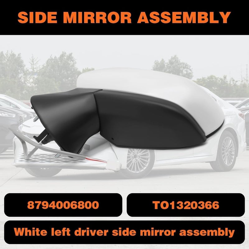 Aspaton Left Driver Side Mirror Assembly for Camry 2018-2024 with Power Glass - Image 3