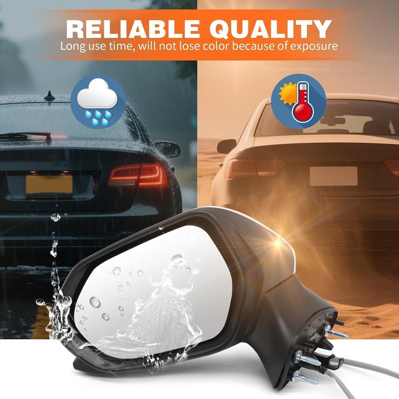 Aspaton Left Driver Side Mirror Assembly for Camry 2018-2024 with Power Glass - Image 5