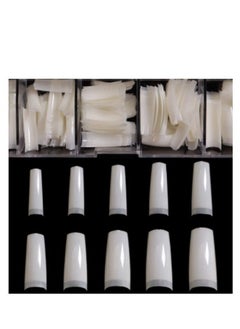 Beauty Palm Natural Acrylic Nail Tips - French Nail Tip 500pcs Fake Nails Half Cover False Nail with Case for Nail Salons and DIY Nail Art, 10 Sizes  - Image 1