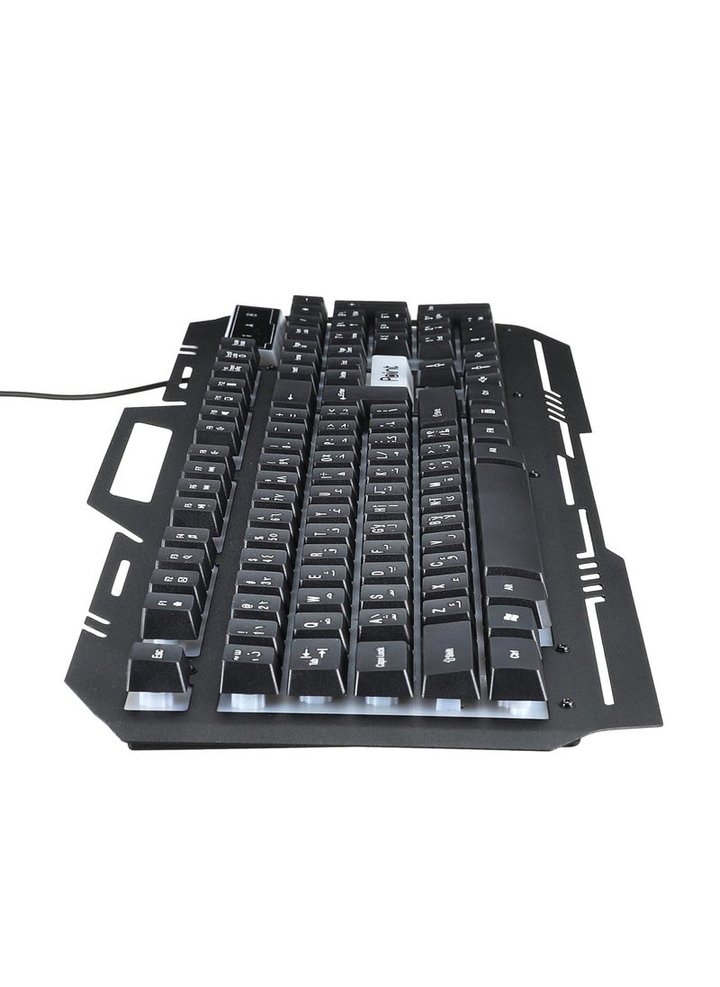 Point Gaming Keyboard, Multimedia Shortcuts, Ultra-Thin, English and Arabic Letters - PT-80  - Image 3