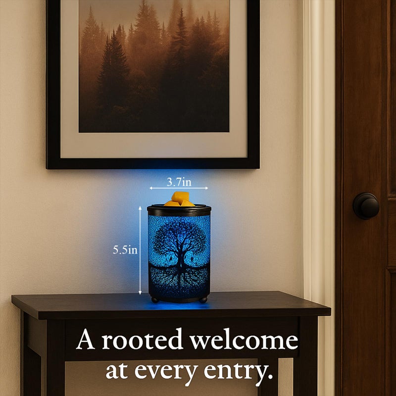 Leyoue Electric Wax Melt Warmer PTC Heating Plate with 7 Colors LED Changing Light Wax Warmer Fragrance Warmer for Home Office Gifts & Decor(Life Tree) - Image 4
