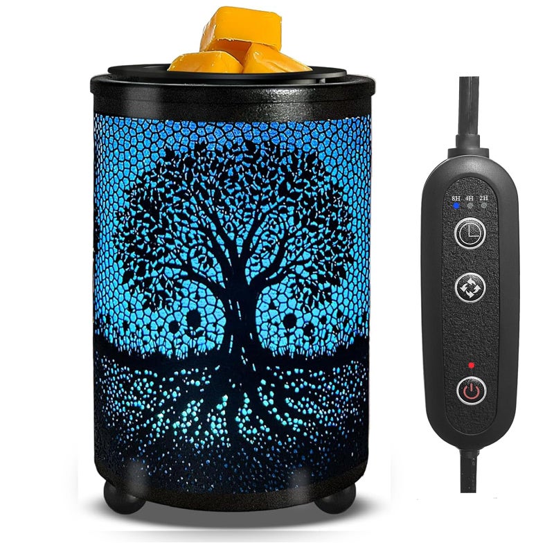 Leyoue Electric Wax Melt Warmer PTC Heating Plate with 7 Colors LED Changing Light Wax Warmer Fragrance Warmer for Home Office Gifts & Decor(Life Tree) - Image 1