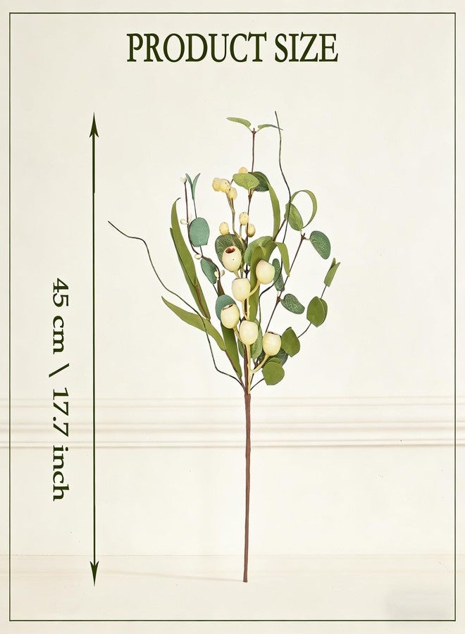 CIR OASES 6 Pcs Spring Stems with Eucalyptus White Berry Artificial Summer Spring Pick for Table Vase DIY Home Table Vase Party Wedding Decorations All Seasons - Image 2