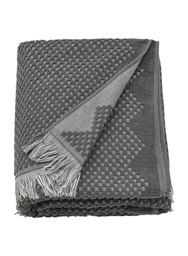 erorex Bath sheet, dark grey, 100x150 cm - Image 1