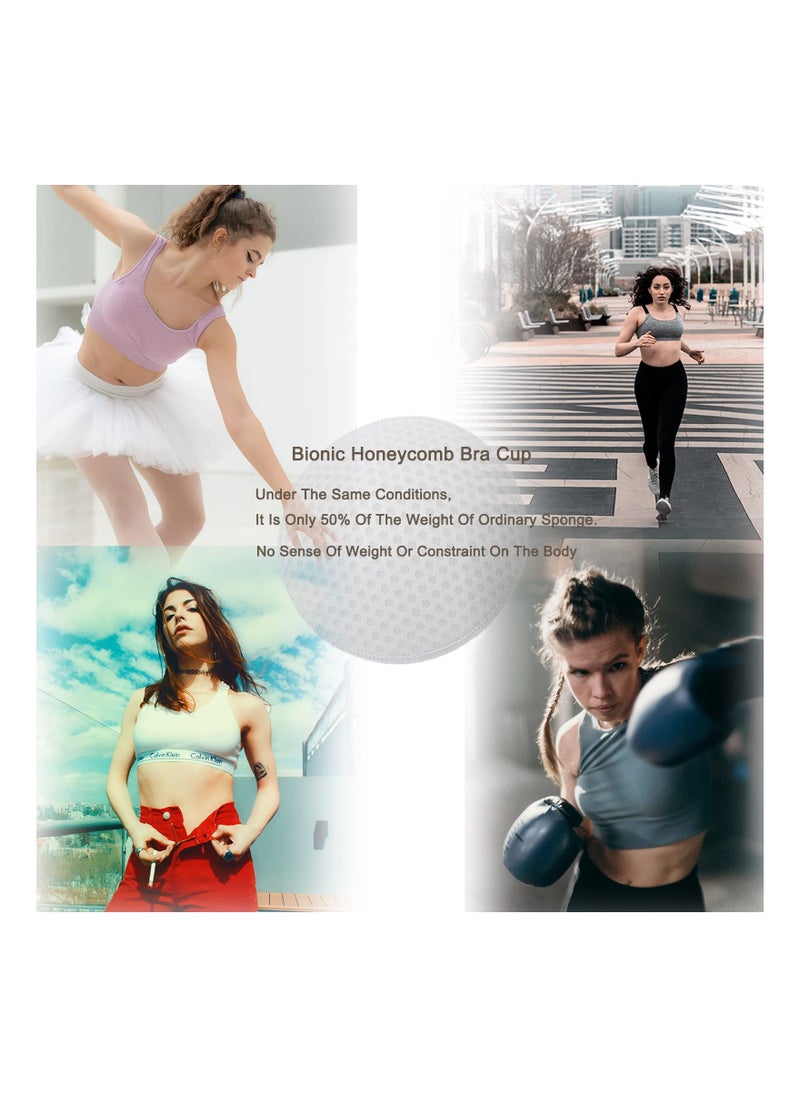 SYOSI - Bra Pad Insert, Sports Bra Ultra-Thin Breathable, Thin Pad Bra Replacement, Thickened Gather Sponge Bra Pad, Bikinis Top Bra Inserts, Washable Bra Cups Inserts (Thickness: 0.5cm, Diameter: 12cm) - Image 1