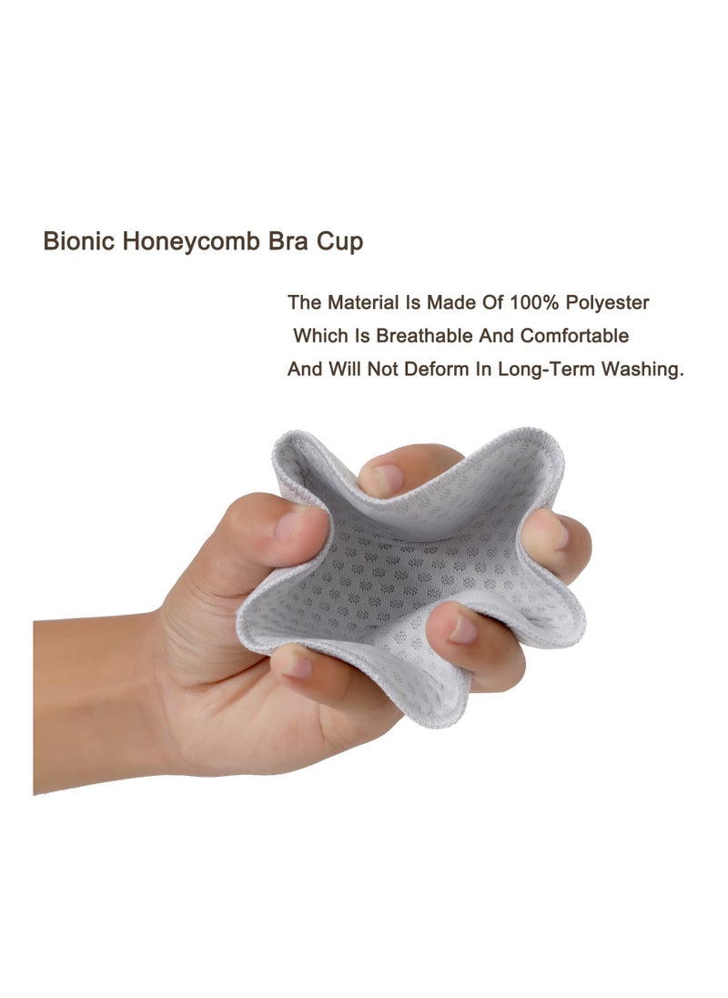 SYOSI - Bra Pad Insert, Sports Bra Ultra-Thin Breathable, Thin Pad Bra Replacement, Thickened Gather Sponge Bra Pad, Bikinis Top Bra Inserts, Washable Bra Cups Inserts (Thickness: 0.5cm, Diameter: 12cm) - Image 1