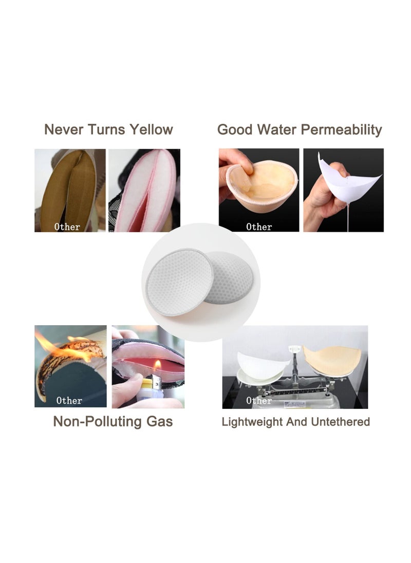 SYOSI - Bra Pad Insert, Sports Bra Ultra-Thin Breathable, Thin Pad Bra Replacement, Thickened Gather Sponge Bra Pad, Bikinis Top Bra Inserts, Washable Bra Cups Inserts (Thickness: 0.5cm, Diameter: 12cm) - Image 1