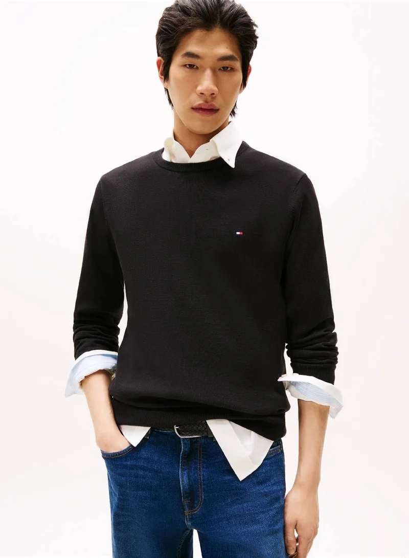 TOMMY HILFIGER Flag Crew Neck Jumper