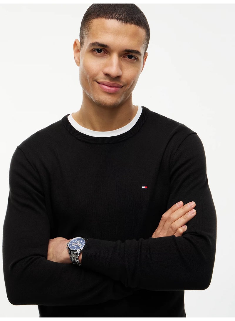 TOMMY HILFIGER Flag Crew Neck Jumper - Image 3