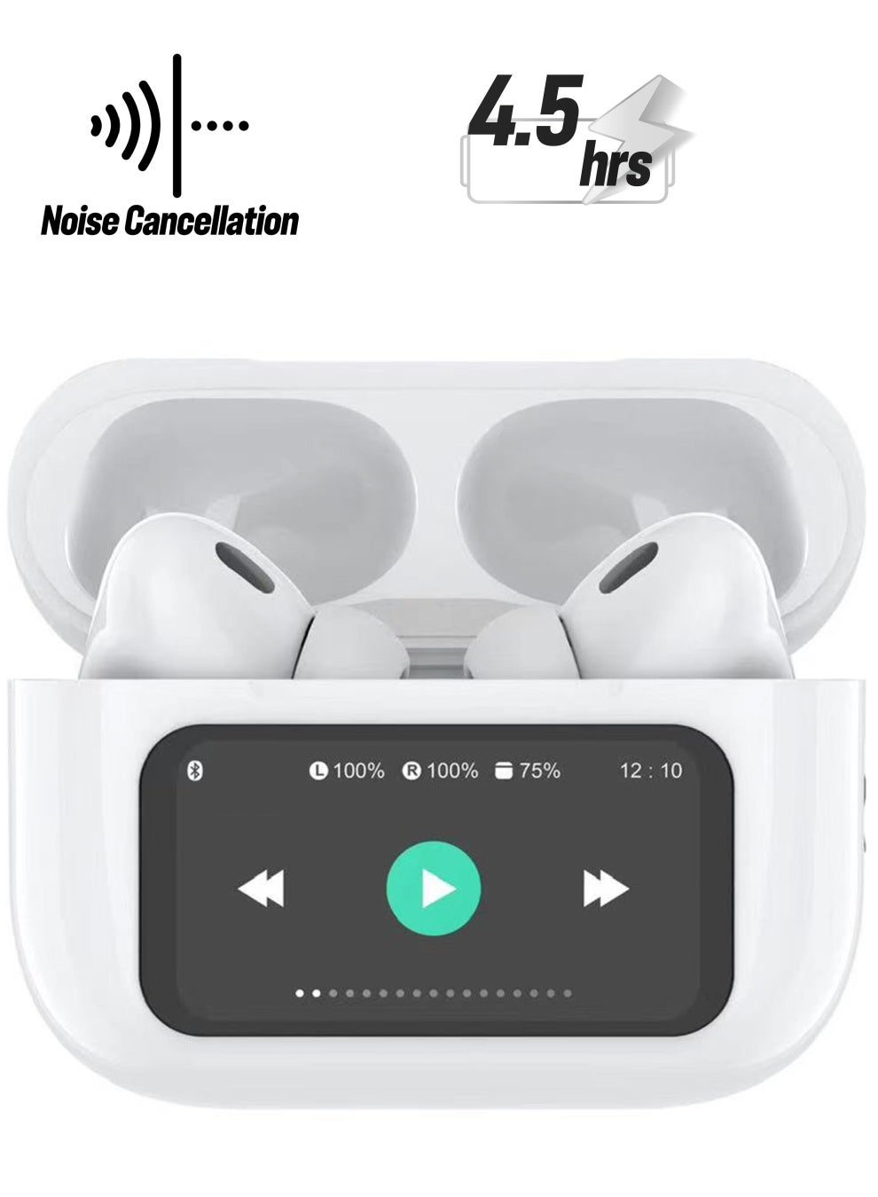 VOLTMA Airbeats Wireless Bluetooth Earphones | 5.4 Bluetooth True Wireless Earbuds with In Ear Detection, 4.5 Hr Playtime ENC Noise Cancelling in-Ear Earbuds, 11 Screens Bluetooth Earbuds Touch Control