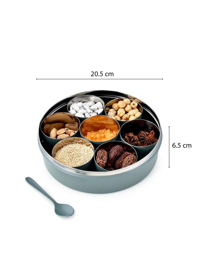Elan - Elan SPICE BOX, 7 compartments, Stainless Steel (Moss Green) - Image 1