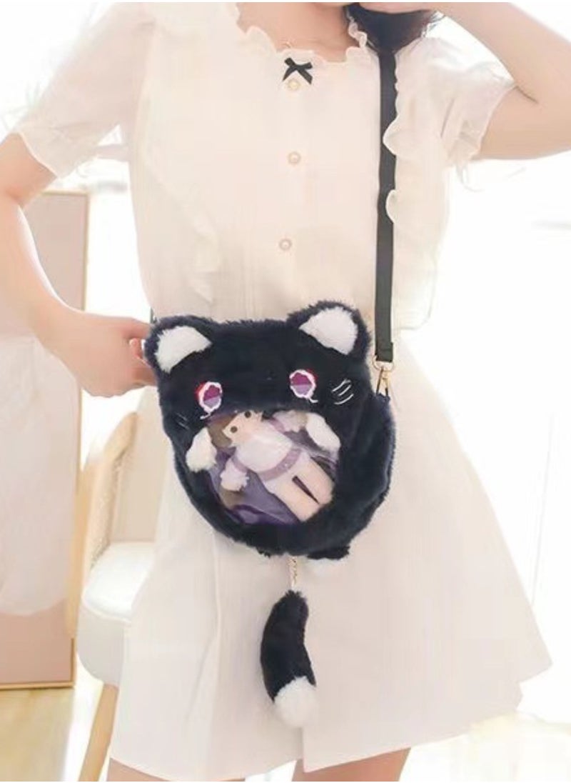 Generic - Genshin Impact Plush Bag Balladeer(Scaramouche/Wanderer/Kunikuzushi) Cat Plush Bag Backpack Doll Gift - Image 1