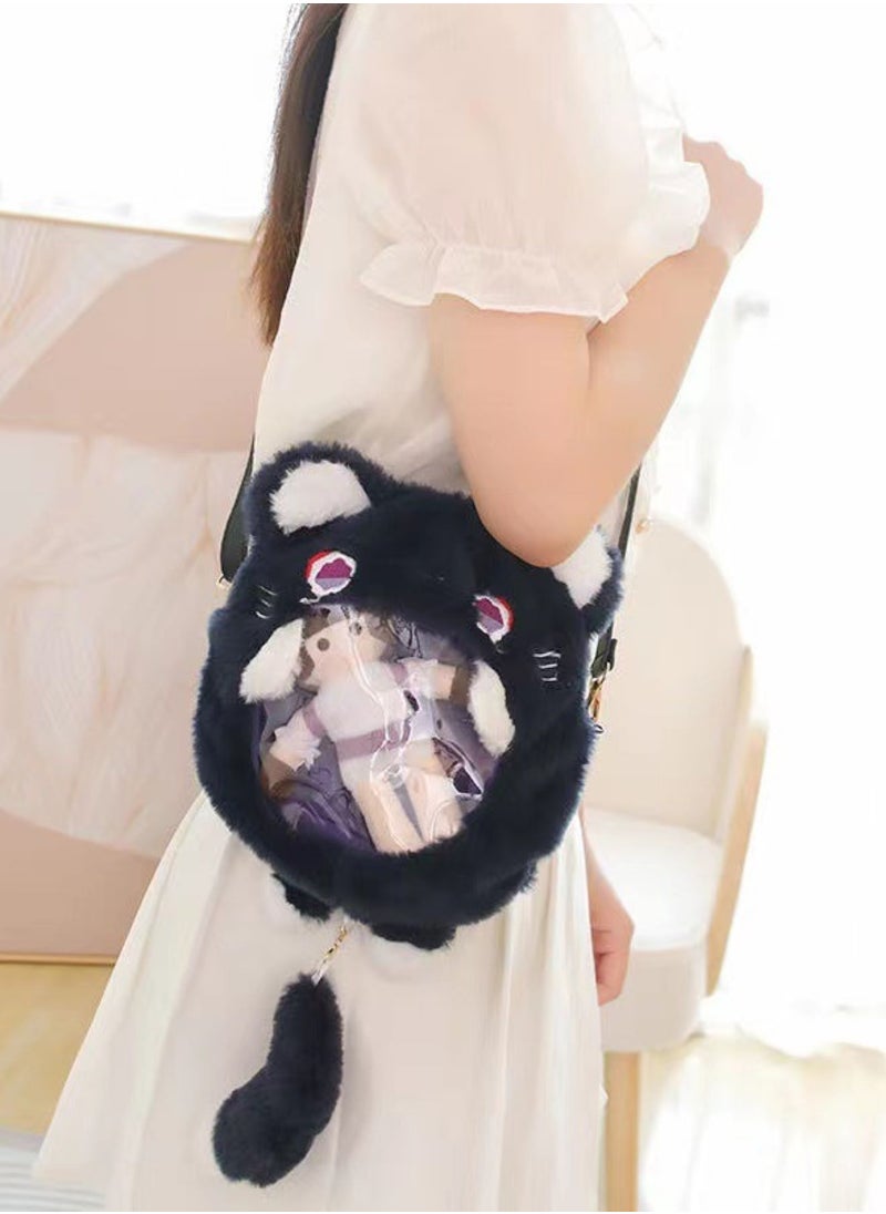 Generic - Genshin Impact Plush Bag Balladeer(Scaramouche/Wanderer/Kunikuzushi) Cat Plush Bag Backpack Doll Gift - Image 1