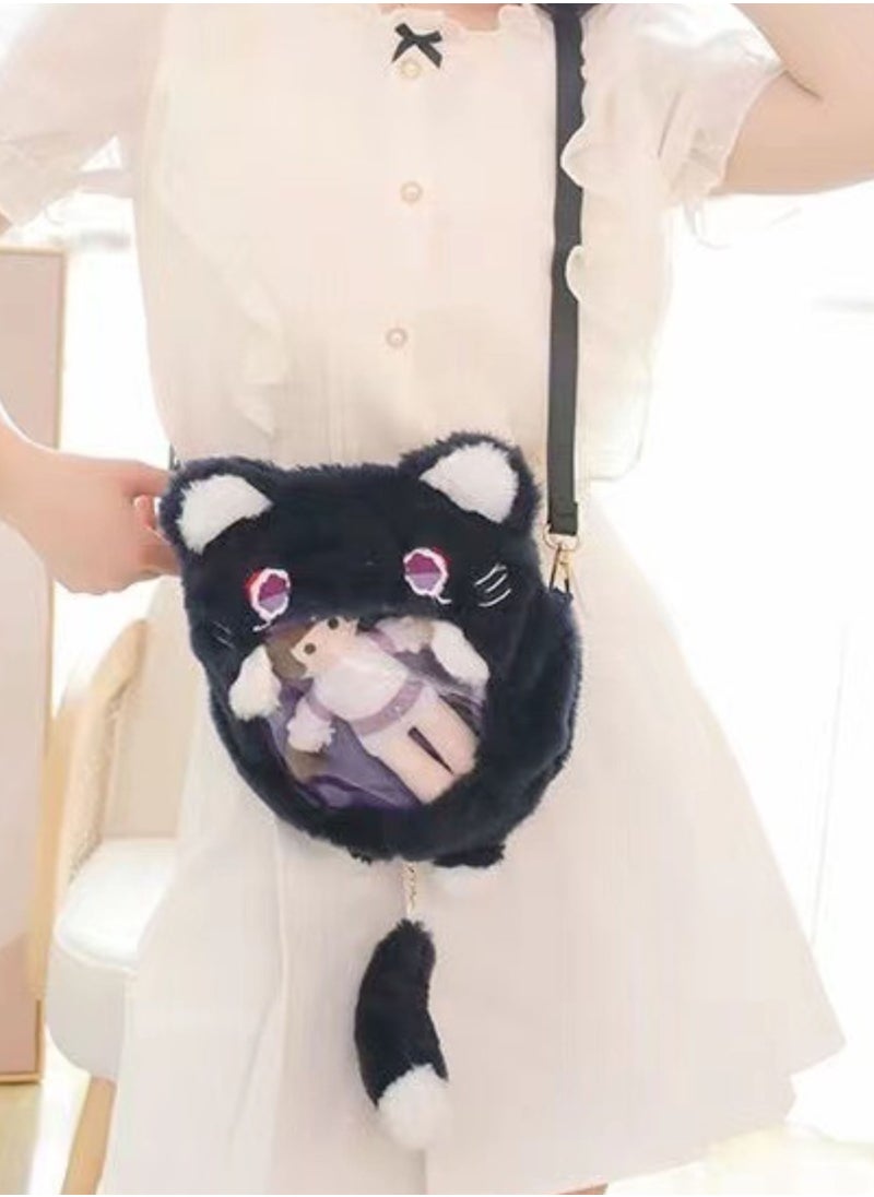 Generic - Genshin Impact Plush Bag Balladeer(Scaramouche/Wanderer/Kunikuzushi) Cat Plush Bag Backpack Doll Gift - Image 1