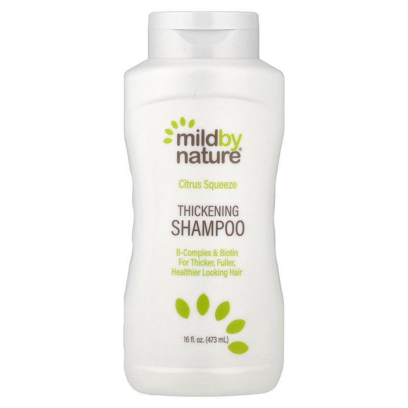 MILD BY NATURE Hair Thickening Shampoo with BComplex Biotin Panthenol pH Balanced CrueltyFree For Thicker Fuller Healthier Looking Hair No Sulfates Citrus Squeeze 16 fl oz 473 ml