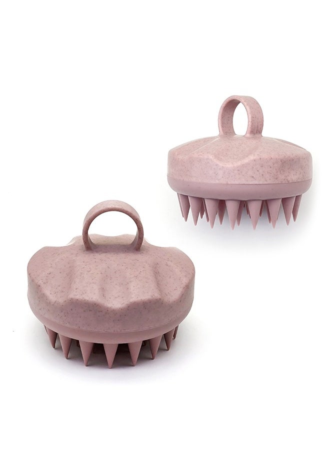 Generic 2 Pieces Silicone Scalp MassagerShampoo Brush for Shower, ScalpScrubber with Soft Bristles for HairGrowth & Dandruff Treatment, Wet DryHair Massager for All Hair Types ofWomen  - Image 3