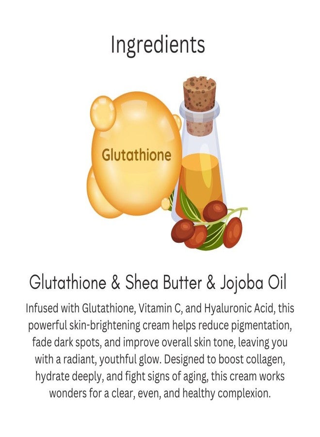 Utkrisht Khadi Glutathione Face Cream 50g | Infused with Shea Buttet & Jojoba Oil | For Fine Lines & Wrinkles | Natural Radiance & Even Out Skin Tone | All Skin Types | For Men & Women - Image 4