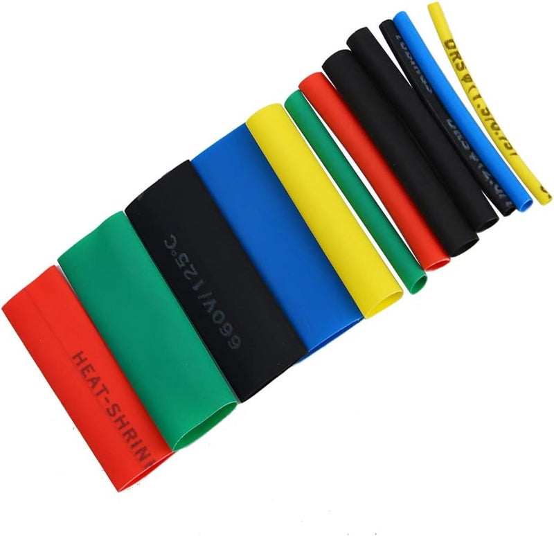 Premium Heat Shrink Tube Kit 560pcs Assorted Sizes 1.5mm to 10mm Polyolefin Shrinkable Tubing for Electrical Wiring Cable Protection and Insulation Black Red Blue Green YEL - Image 2