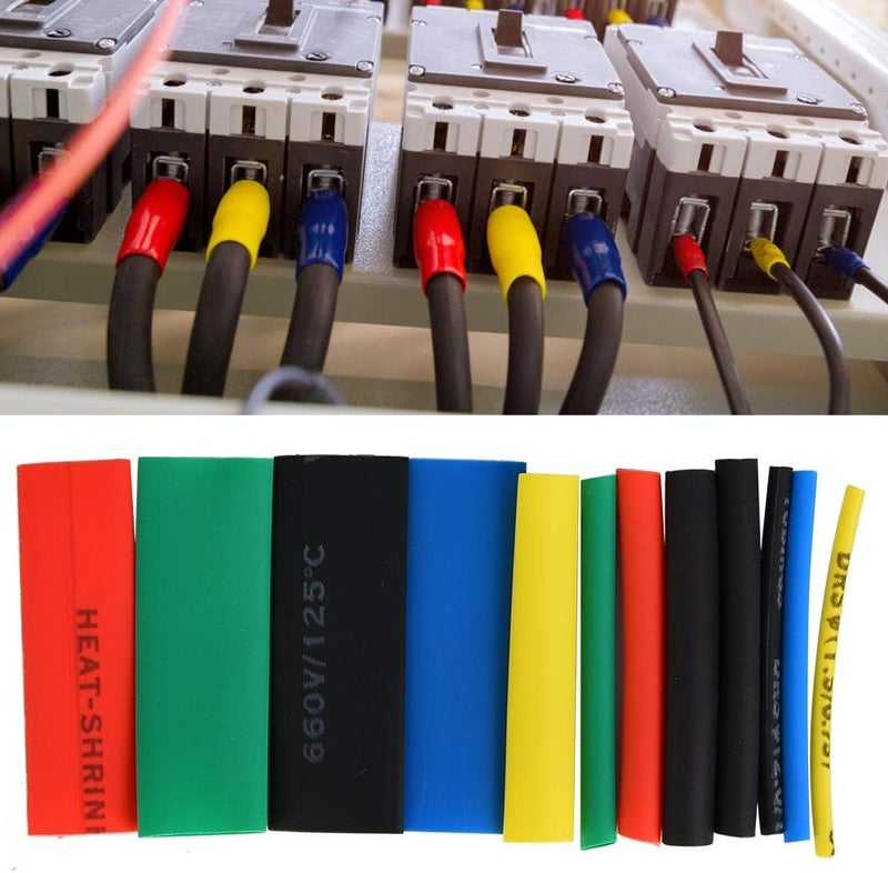 Premium Heat Shrink Tube Kit 560pcs Assorted Sizes 1.5mm to 10mm Polyolefin Shrinkable Tubing for Electrical Wiring Cable Protection and Insulation Black Red Blue Green YEL - Image 3
