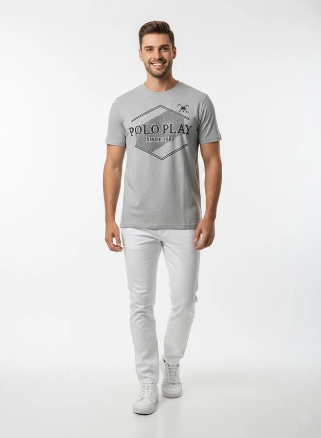 Polo Play Men Graphic Logo Crew Neck T-Shirt