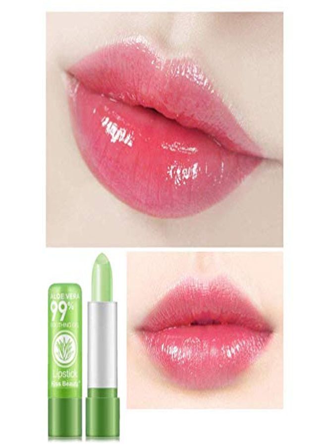 FirstFly 2 Pack Aloe Vera Lipstick, Firstfly Long Lasting Nutritious Lip Balm Lips Moisturizer Magic Temperature Color Change Lip Gloss (Green) - Image 3