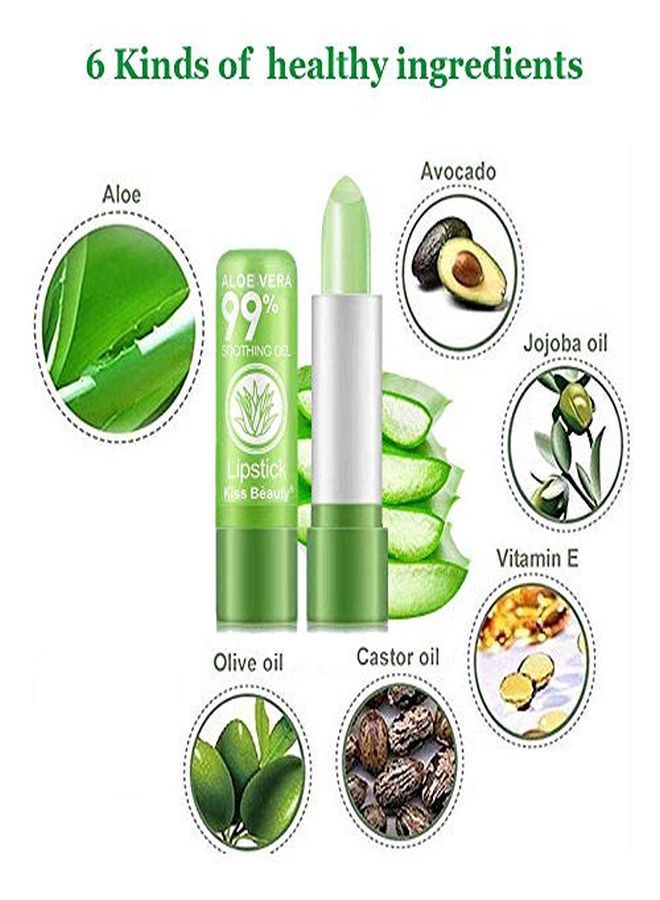 FirstFly 2 Pack Aloe Vera Lipstick, Firstfly Long Lasting Nutritious Lip Balm Lips Moisturizer Magic Temperature Color Change Lip Gloss (Green) - Image 5