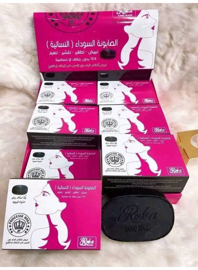 روكا صابونة روكا السوداء النسائية – تبييض، تقشير، تنعيم وتطهير طبيعي لبشرة ناعمة ومشرقة - Image 3