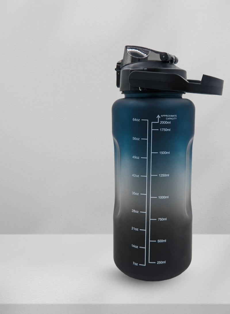 Generic Silicone Gradient Water Bottle Set (Pack of 4) with Phone Holder Function & Sip Lids - Image 3