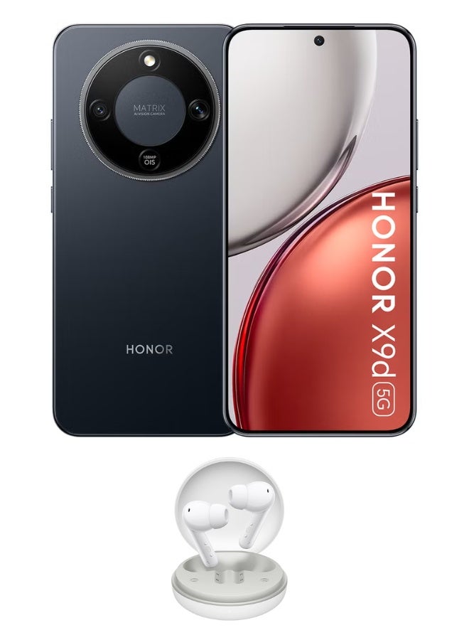 Honor X9d 5G Dual SIM 12GB RAM 256GB Midnight Black with free Honor Earbuds A Pro - Middle East Version - Image 1