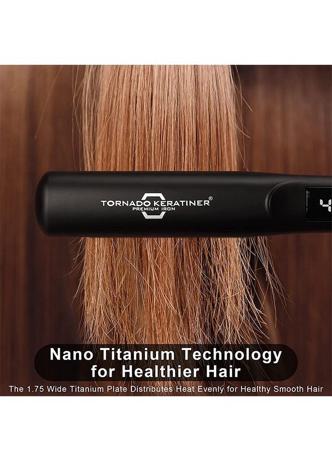 Tornado Keratiner - Professional saloon class tool for smooth, curly hair maximum temperature and fastest temperature rise LCD monitor can adjust temperature - Image 1
