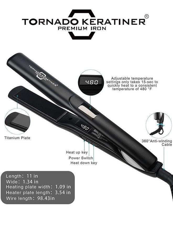 Tornado Keratiner - Professional saloon class tool for smooth, curly hair maximum temperature and fastest temperature rise LCD monitor can adjust temperature - Image 1