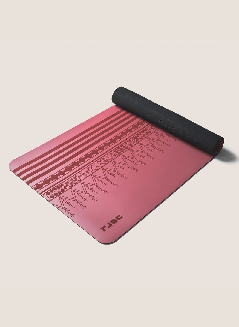 تمدد بساط لليوغا مع حقيبة حمل – بساط يوغا من المطاط الطبيعي الصديق للبيئة مع حزام | بساط يوغا سميك مضاد للانزلاق من أجل الثبات | 183x68x0.4 سم | مثالي لليوغا، البيلاتس، والتمارين المكثفة. - Image 1