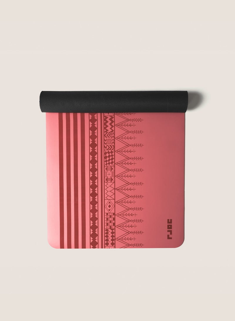 تمدد بساط لليوغا مع حقيبة حمل – بساط يوغا من المطاط الطبيعي الصديق للبيئة مع حزام | بساط يوغا سميك مضاد للانزلاق من أجل الثبات | 183x68x0.4 سم | مثالي لليوغا، البيلاتس، والتمارين المكثفة. - Image 2