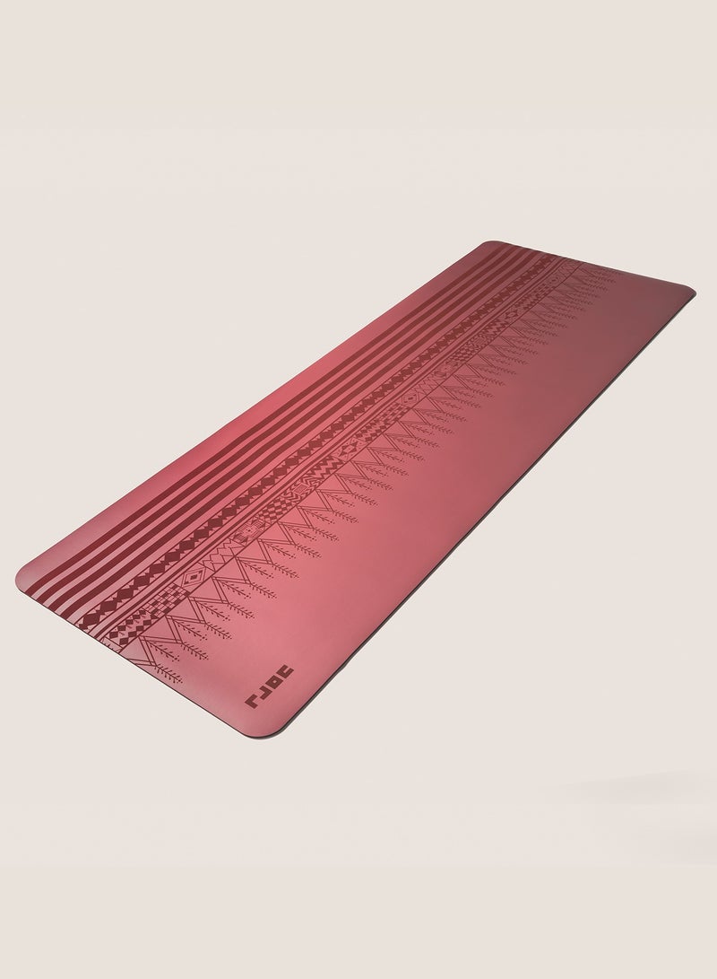 تمدد بساط لليوغا مع حقيبة حمل – بساط يوغا من المطاط الطبيعي الصديق للبيئة مع حزام | بساط يوغا سميك مضاد للانزلاق من أجل الثبات | 183x68x0.4 سم | مثالي لليوغا، البيلاتس، والتمارين المكثفة. - Image 3