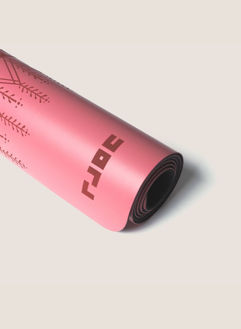 تمدد بساط لليوغا مع حقيبة حمل – بساط يوغا من المطاط الطبيعي الصديق للبيئة مع حزام | بساط يوغا سميك مضاد للانزلاق من أجل الثبات | 183x68x0.4 سم | مثالي لليوغا، البيلاتس، والتمارين المكثفة. - Image 4