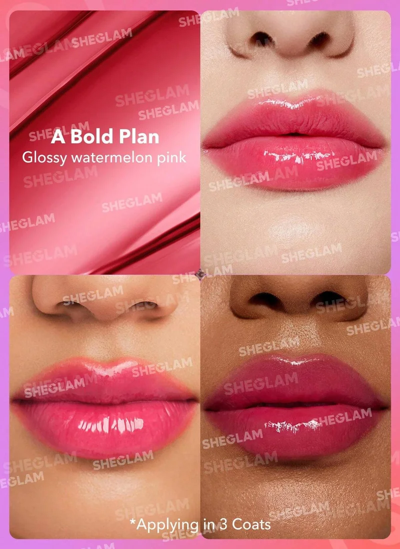 SHEGLAM SG SHEGLAM Mirror Kiss High-Shine Lipstick-A Bold Plan