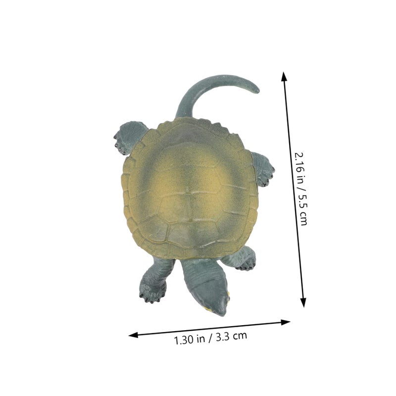 Miniature Turtle Figurines Set Of 3 Realistic Ocean Animal Models Decor For Kids Chinese Grass Turtle - Image 5