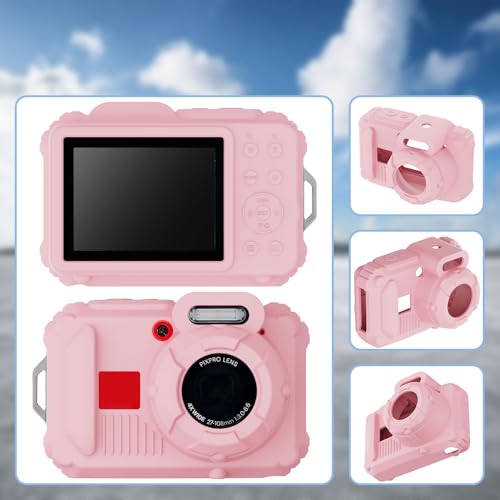 Tedubax Silicone Case for Kodak pixpro wpz2 Digital Camera with 2PCS Screen Protector and Lanyard - Pink - Image 2