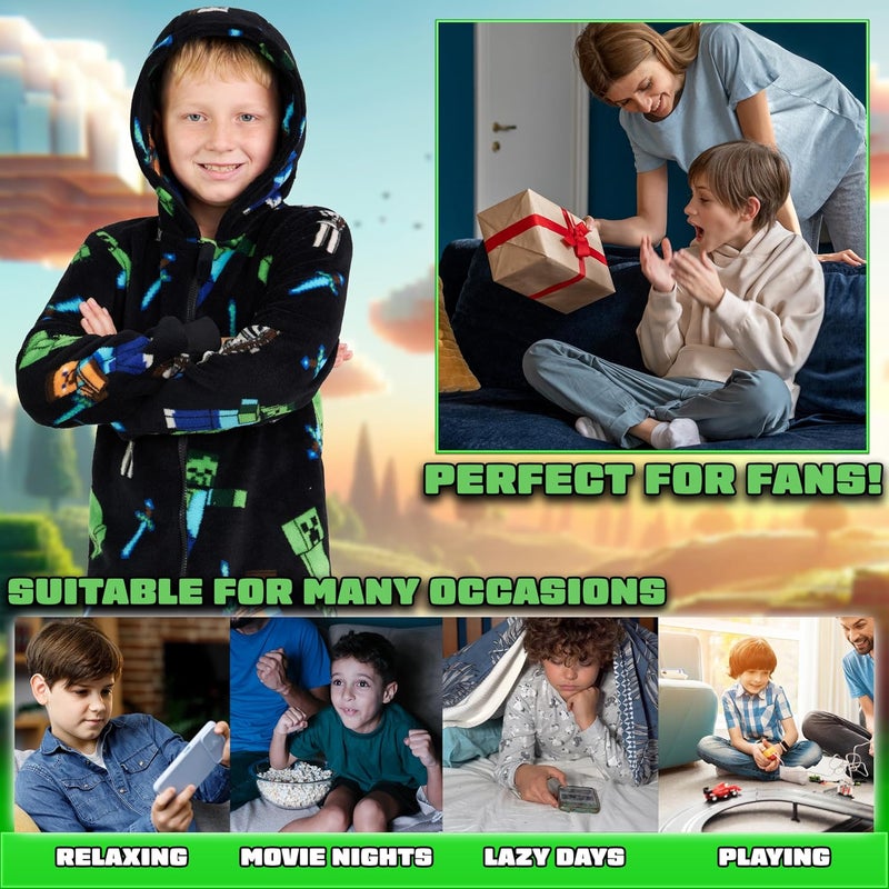 Minecraft boys One Piece Pajama Loungewear (pack of 1) - Image 2