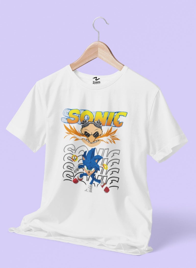 ZOOM SONIC ENERGY GRAPHIC DESIGN T-SHIRT