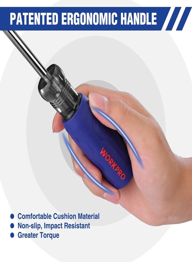 WORKPRO 61PC Magnetic Screwdriver Bits & Nut Driver Set with Organizer Bag, DIY Tools & Equipment for Men Women Mechanic, Herramientas Tool Bit Kit Home Improvement Gift, Metric & SAE - Image 5