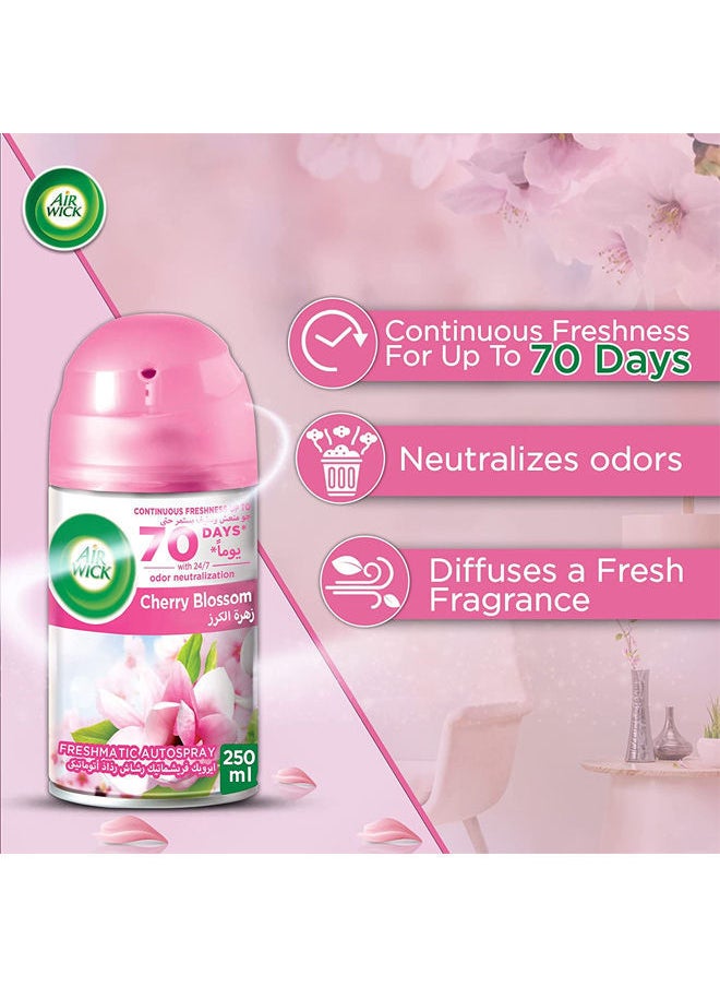 Air Wick Air Freshener Freshmatic Auto Spray Gadget with Refill - Cherry Blossom Fragrance 250ml  - Image 5
