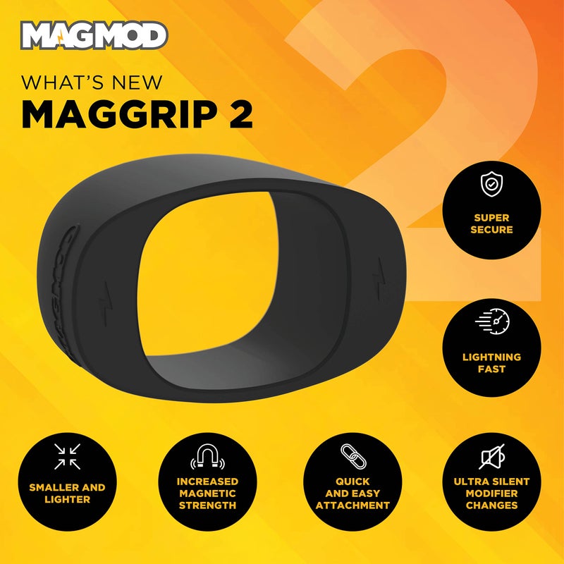 MAGMOD MagGrip 2 by MagMod, Magnetic Light Diffuser Attachment, Universal Silicone Speedlite Mount, Modular Camera Lighting System, Photography Light Diffuser - Image 3