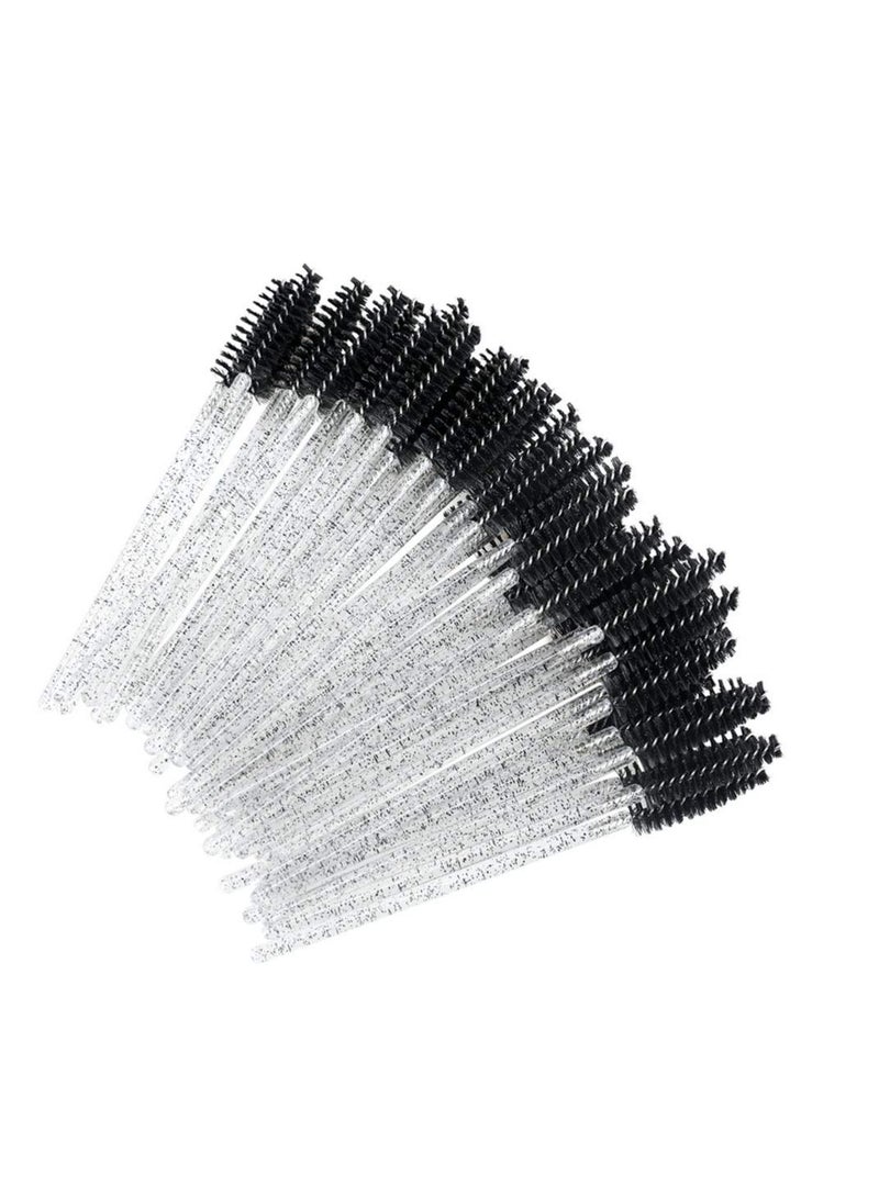 Excefore Crystal Eyelash Mascara Brushes Wands Applicator Makeup Kits for Eye Lash Extension, Eyebrow and Makeup Crystal,100PCS  - Image 1