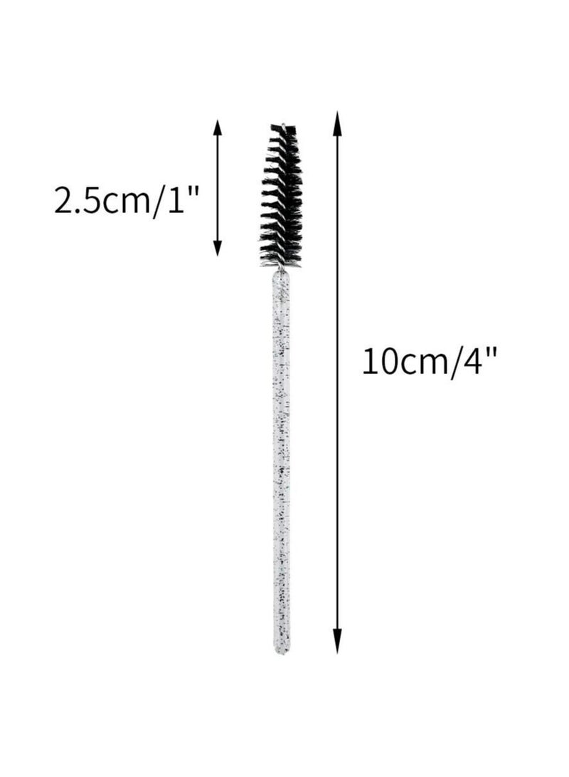 Excefore Crystal Eyelash Mascara Brushes Wands Applicator Makeup Kits for Eye Lash Extension, Eyebrow and Makeup Crystal,100PCS  - Image 2