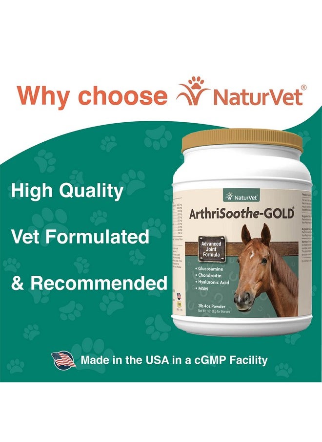 NaturVet - NaturVet ArthriSoothe Gold Advanced Joint Horse Supplement Powder - For Healthy Joint Function in Horses - Includes Glucosamine, MSM, Chondroitin, Hyaluronic Acid - 60 Day Supply - Image 1
