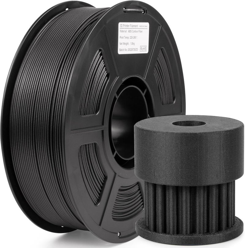 ايزنمايت خيوط ABS كربون فايبر 1.75 مم، خيوط طابعة ثلاثية الأبعاد مملوءة بـ 20% ألياف كربون، خيوط ABS 1.75 مم، أسود غير لامع، بكرة 1 كجم - Image 1