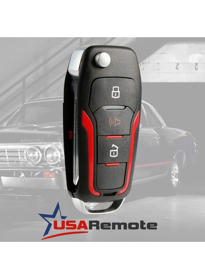 USARemote Replacement for 1998-2016 Ford Lincoln Mercury Mazda 3-Button Keyless Entry Remote Flip Key CWTWB1U345 CWTWB1U212 CWTWB1U331 - Image 2